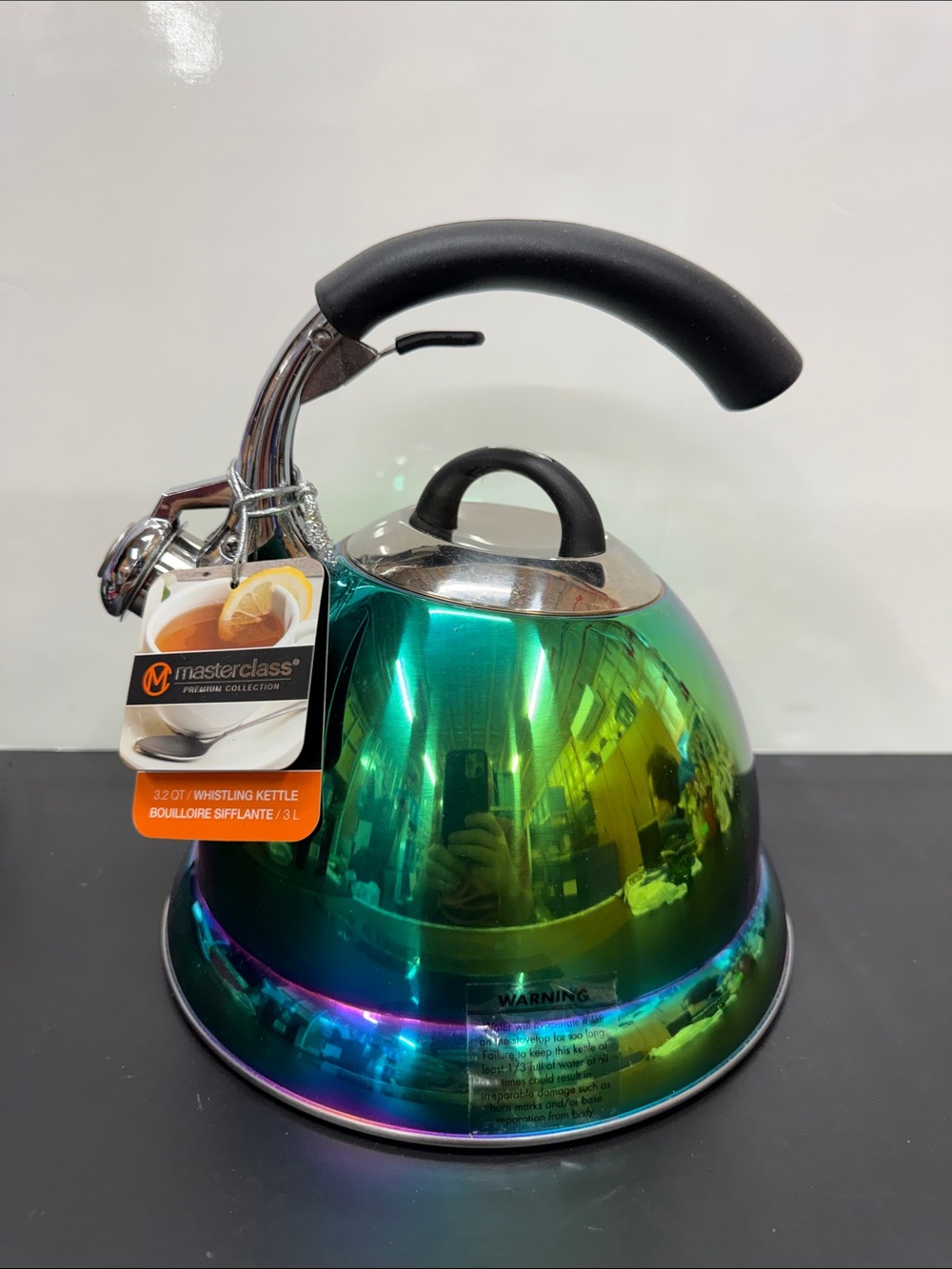 NEW MasterClass Iridescent Whistling Tea Kettle – Green